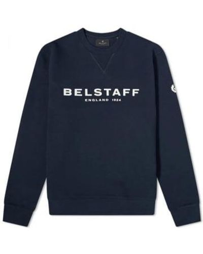 Belstaff 1924 sweatshirt dark ink off - Azul
