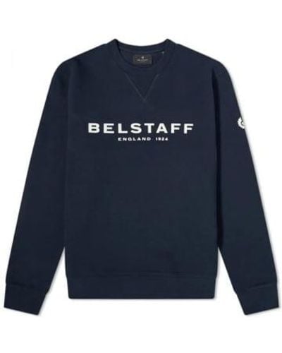 Belstaff 1924 sweatshirt dark ink off - Azul