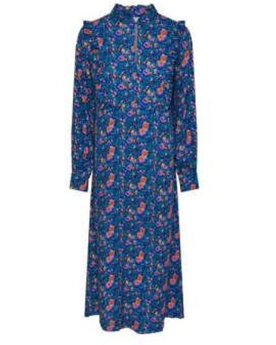 Y.A.S Orchi Long Dress Deep Lake - Blue