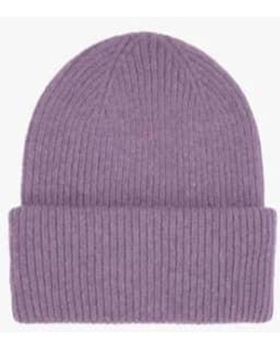 COLORFUL STANDARD Haze Merino Wool Hat / One Size - Purple