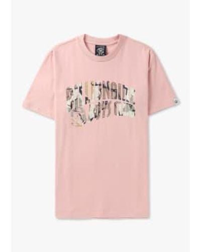 BBCICECREAM Camiseta logotipo mens camo arch en rosa