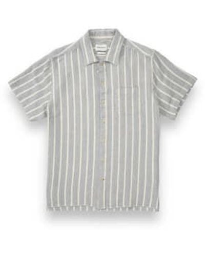 Oliver Spencer Riviera Short Sleeve Shirt Barlow - Grigio