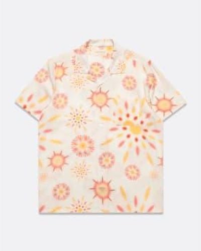 Far Afield Afs801 Stachio Ss Shirt Floral Splash Print - Pink