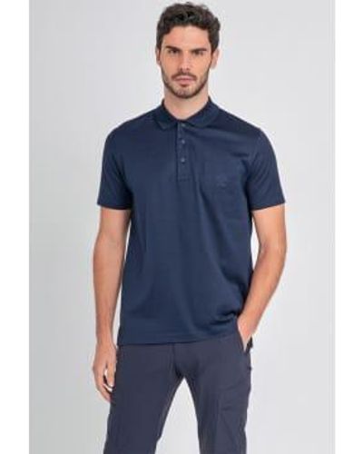 Paul & Shark Cotton Jersey Polo Shirt With Embroidered Logo - Blue