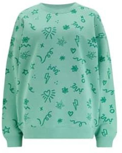 Sugarhill Eadie entspannter sweatshirt doodle print - Grün