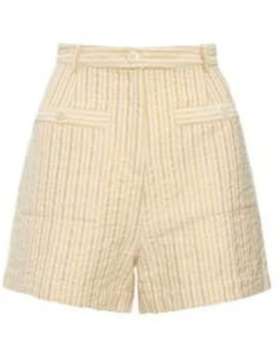 Des Petits Hauts Neutral Rousillon Shorts Striped 3 - Natural