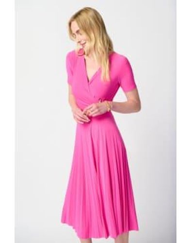Joseph Ribkoff Silky Knit Wrap Style Dress - Rosa