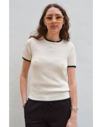Ichi Pullover en tricot Aguste Birch - Blanc