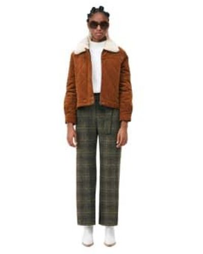 Suncoo Jake Checked Trousers From - Marrone