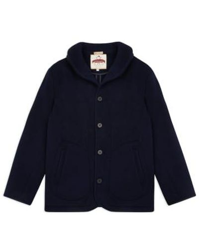 Burrows and Hare Lightweight Shawl Collar Jacket Navy S - Blue