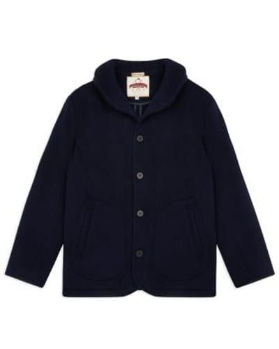 Burrows and Hare Lightweight Shawl Collar Jacket - Blue