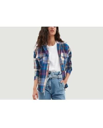 Tinsels Tea Toluca Plaid Shirt Jacket - Blu