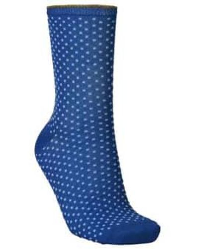Becksöndergaard Dina small dots sock twilight - Azul