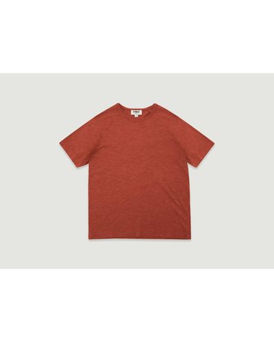 YMC T-Shirt im Bio-Baumwollfernsehen - Rot
