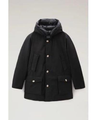 Woolrich Arctic Parka In Ramar With Protective Hood - Nero