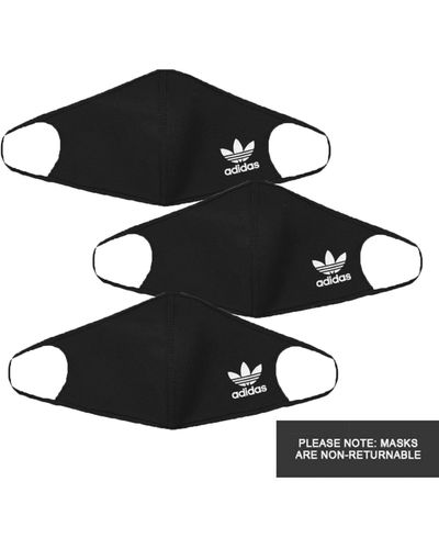 adidas Gesichtsmasken 3 Pack - Schwarz
