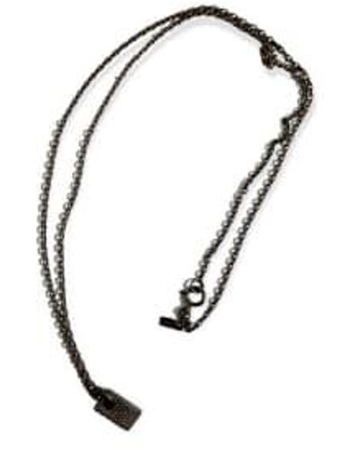 Kjeld X Trüffelschwein Rectangle Pendant Necklace - Schwarz