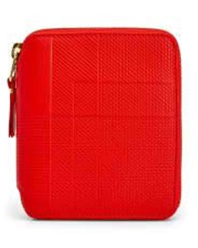 Comme des Garçons Cdg Intersection Wallet Sa2100ls Leather - Red