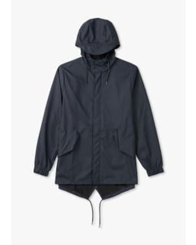 Rains S Fishtail Jacket W3 - Blue