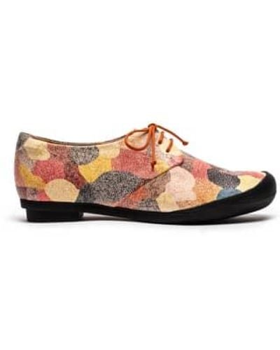 Tracey Neuls Geek Peach Cobbler Or Multi Print Leather Sneakers - Rosso