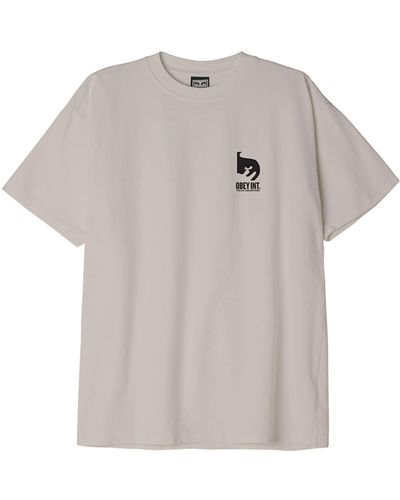 Obey Silver Gray Int Visual Industies T Shirt