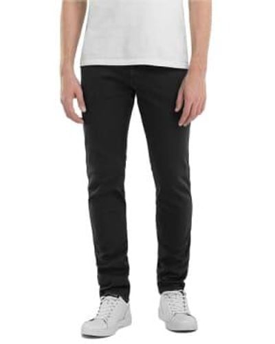 Replay Hyperflex X-lite Anbass Color Edition Slim Fit Jeans - Black
