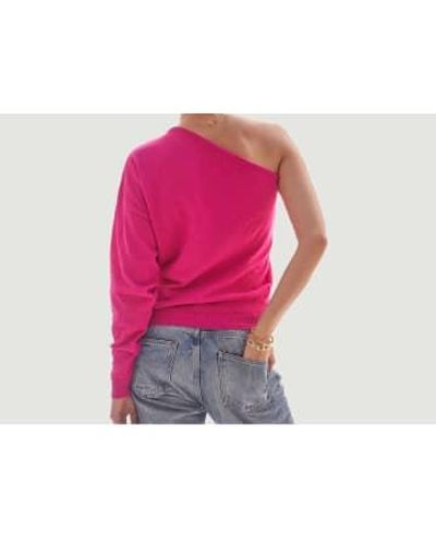 PARISIENNE ET ALORS One-sleeve Sweater 38 - Pink