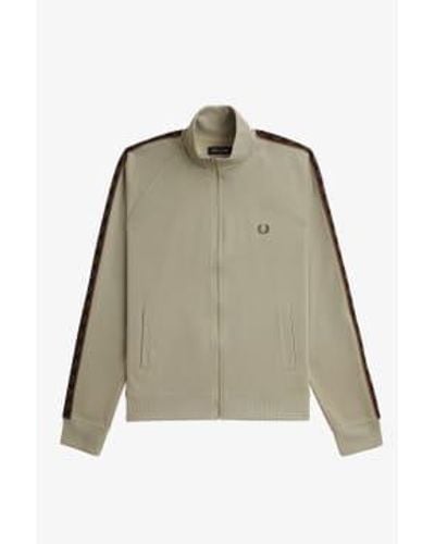 Fred Perry J5557 Contrast Tape Track Jacket Warm Brick - Verde