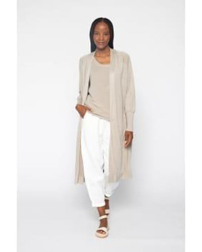 Kinross Cashmere Duster Flax L - White