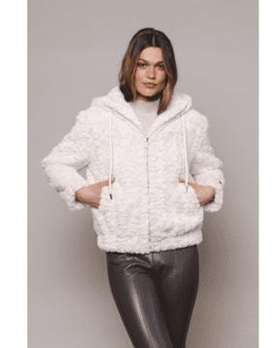 Rino & Pelle Jorijn Faux Fur Jacket Dove Uk 12 - Brown