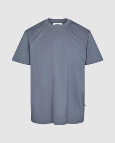 Minimum Aarhus Turbulence Short Sleeved T Shirt - Blu