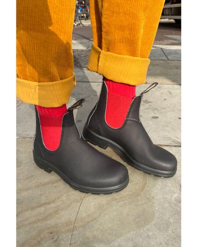 Blundstone Black And Red Boots - Multicolore