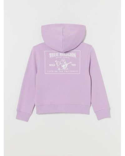 True Religion Girls Stitch Logo Zip Hoodie - Pink