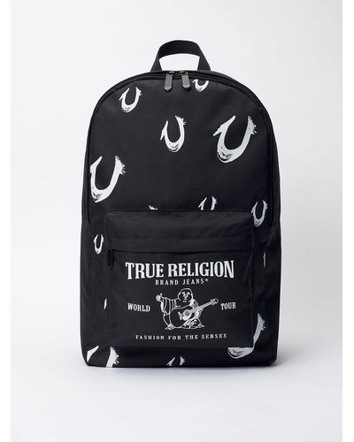 True Religion Horseshoe Logo Backpack - Black
