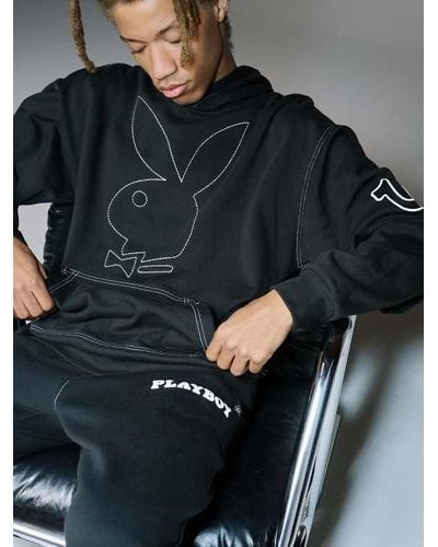 True Religion Playboy X Relaxed Hoodie - Black