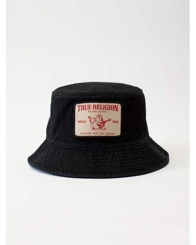 True Religion Logo Bucket Hat - Blue