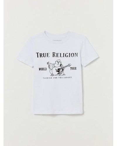 True Religion Boys Foil Buddha Logo Tee - Gray