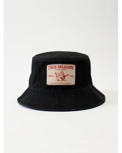 True Religion Logo Bucket Hat - Blue
