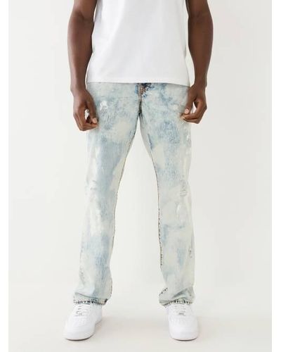 True Religion Ricky Paint Splatter Bleach Wash Straight Jean - Multicolor