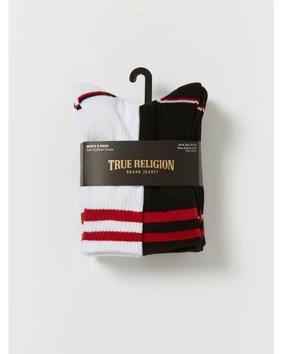 True Religion Varsity Striped Sock Set - 8 Pack - Multicolor