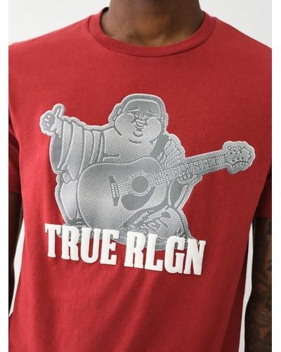 True Religion Dotted Buddha Logo Tee - Red