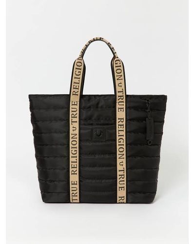 True Religion Quilted Tote Bag - Black
