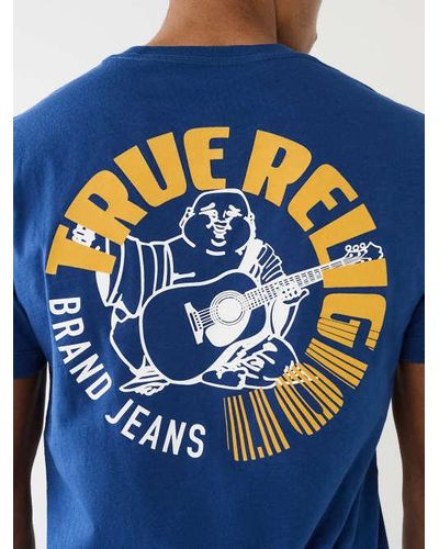 True Religion Buddha Logo Crew Tee - Blue