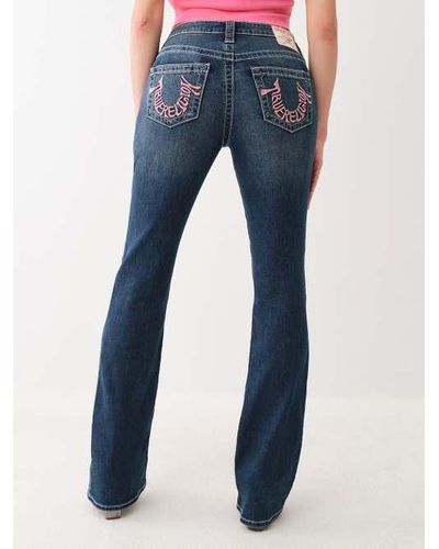 True Religion Becca Embroidered Bootcut Jean - Blue