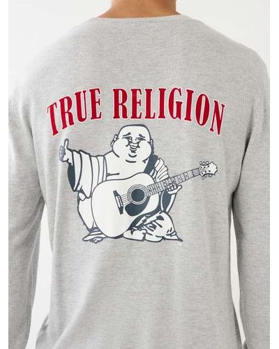 True Religion Buddha Logo Sweater - Blue