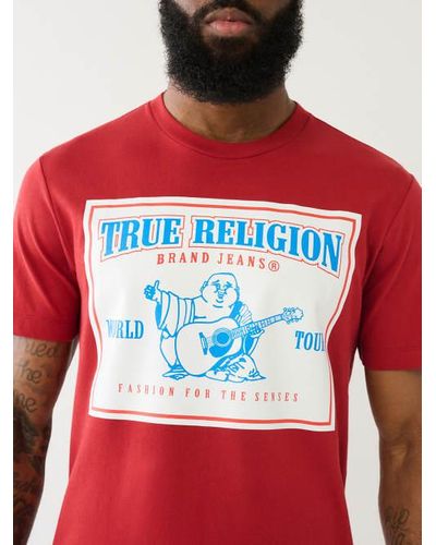 True Religion World Tour Logo Tee - Red