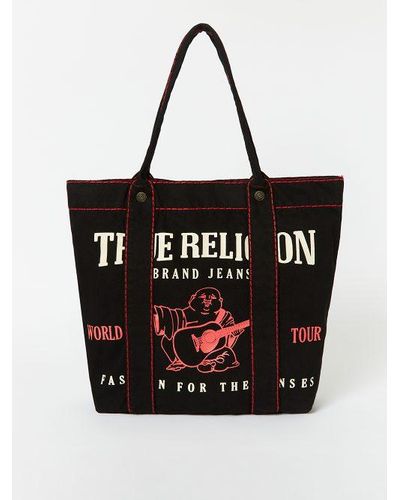 True Religion Super T Denim Tote Bag - Black