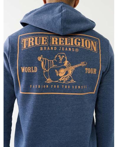 True Religion Horseshoe Logo Zip Hoodie - Pink