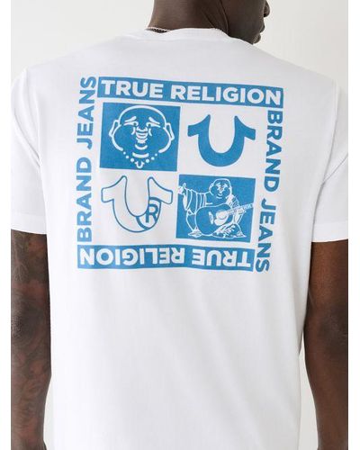 True Religion Horseshoe Logo Tee - Blue