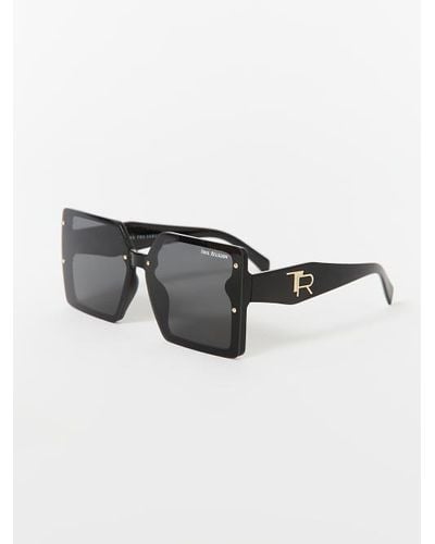 True Religion Tr Oversized Square Sunglasses - Black
